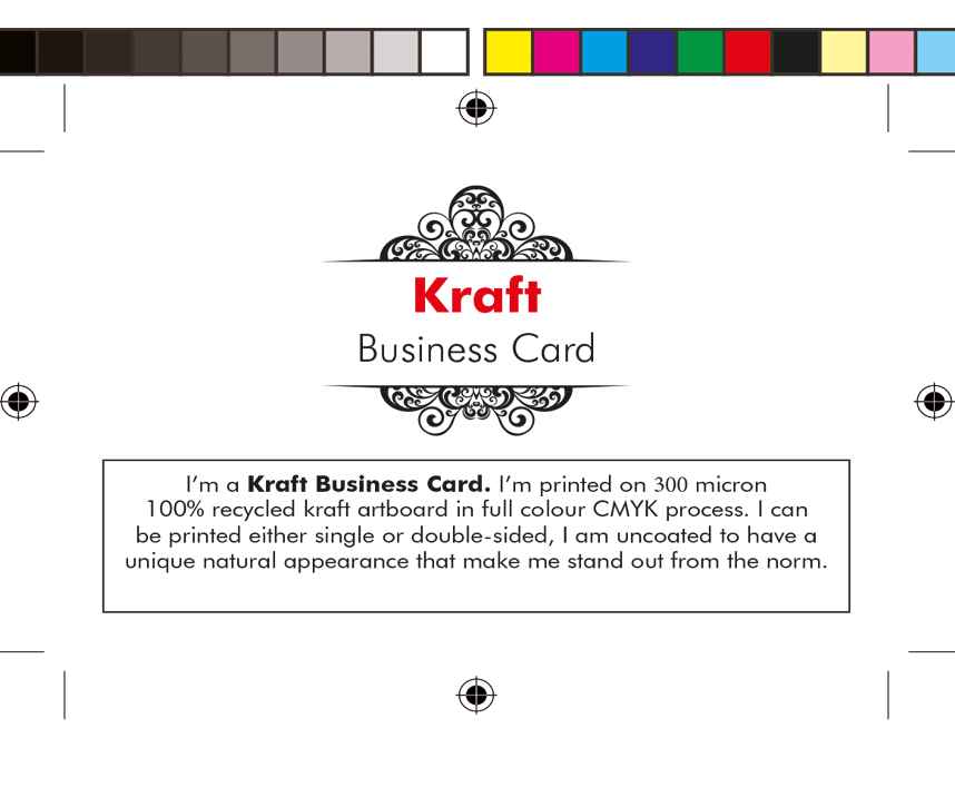 Kraft 100% Recycled Business cards 300gsm Double Sided