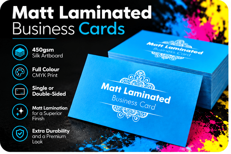 Matt Laminaated Business Cards 450gsm Single Sided